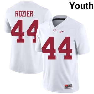 Alabama Crimson Tide University College Football Alex Rozier #44 White Youth Jerseys 582415-182
