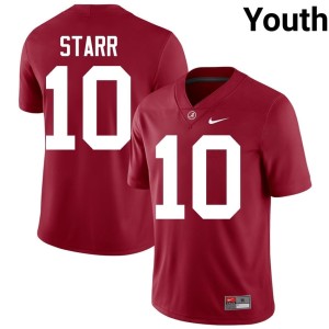 Bama Crimson College Football #10 Bart Starr Youth High School Jersey 315586-830
