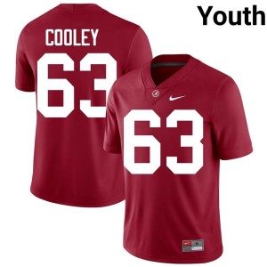 UA NCAA #63 College Football Crimson Youth Bryson Cooley Jerseys 560216-851