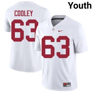 Bama Youth White #63 High School Bryson Cooley College Football Jerseys 623362-562
