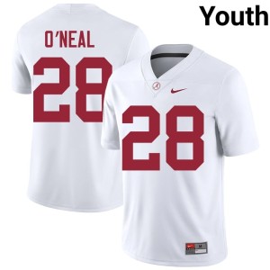 The Tide Carmelo O'Neal College Football #28 Youth Replica White Jersey 493316-162