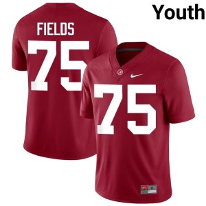 Crimson Tide College Football Official #75 Ethan Fields Crimson Youth Jerseys 963502-525