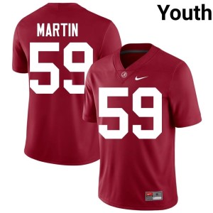 University of Alabama #59 JD Martin College Football Crimson Youth NCAA Jerseys 732023-736