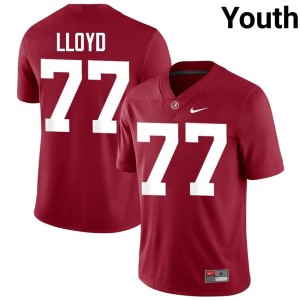 Alabama Crimson Tide #77 Stitched Youth College Football Crimson Jackson Lloyd Jerseys 667415-962