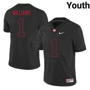 UA Jameson Williams Youth Game College Football #1 Black Jerseys 250157-537