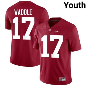 Go Bama #17 Youth NCAA Crimson Jaylen Waddle College Football Jersey 953558-167