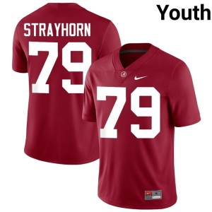 Alabama College Football Kaden Strayhorn Youth 2026 #79 Crimson Jerseys 772660-102