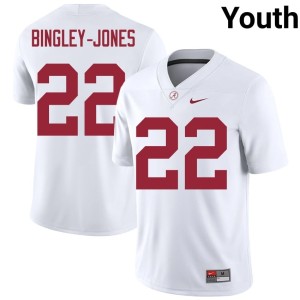 The Tide White #22 Kedrick Bingley-Jones College Football Game Youth Jersey 610727-260