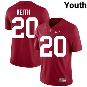 The Tide Khalifa Keith Official Youth Crimson #20 College Football Jerseys 721658-541