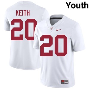Alabama Youth White #20 2026 College Football Khalifa Keith Jerseys 140027-125
