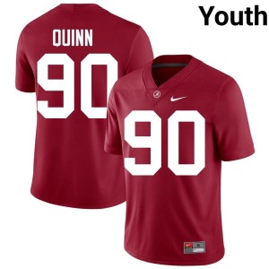 Go Bama Youth Crimson College Football Replica #90 Lorcan Quinn Jersey 116166-980