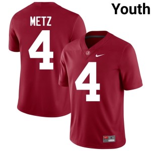 The Tide College Football Luke Metz Crimson Youth #4 High School Jersey 448311-445