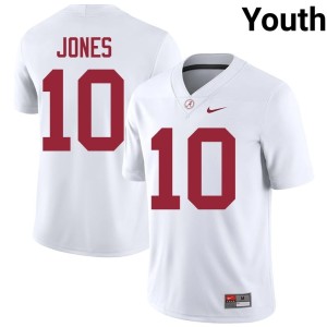 UA Mac Jones White #10 Youth College Football Alumni Jersey 511557-208