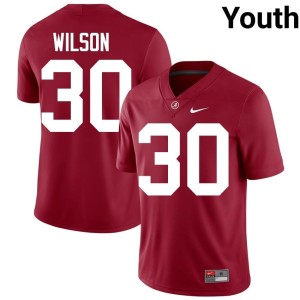 UA Crimson Tide Crimson Mack Wilson #30 Replica College Football Youth Jersey 858270-350