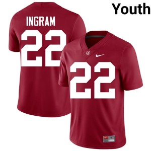 Crimson Tide Mark Ingram College Football #22 Stitched Crimson Youth Jerseys 266967-411