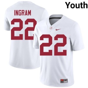 UA Youth High School Mark Ingram College Football #22 White Jersey 389106-953