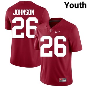 University of Alabama Crimson Youth College Football Mhari Johnson 2026 #26 Jersey 183059-365
