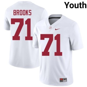 Alabama Youth Official Nick Brooks White College Football #71 Jersey 211964-601