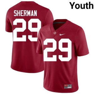 UA College Football Youth #29 Game Crimson Nick Sherman Jerseys 131939-291