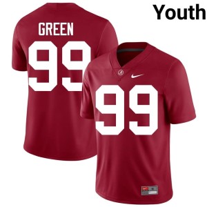 Bama Limited Crimson Youth Terrance Green #99 College Football Jerseys 758981-918